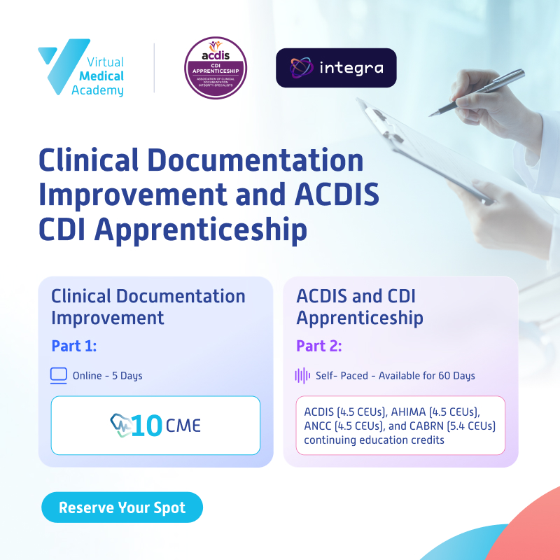 Clinical Documentation Improvement and ACDIS CDI Apprenticeship