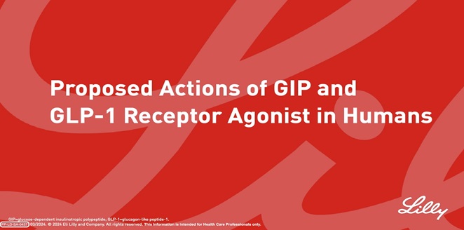 Proposed actions of GIP and GLP1 receptor agonist in human